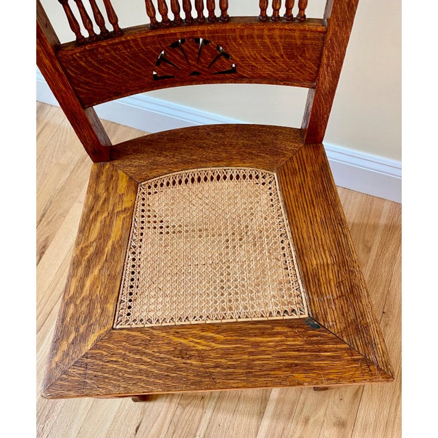 Oak Ladies Chair Est 1920’s For Sale - Image 9 of 11