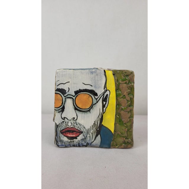 Ceramic Cubic Sculpture by Mathilde Lemancq For Sale - Image 7 of 13