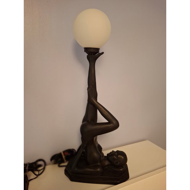 Art Deco 1970s Art Deco Style Nude Lady Table Lamps - Set of 3 For Sale - Image 3 of 18