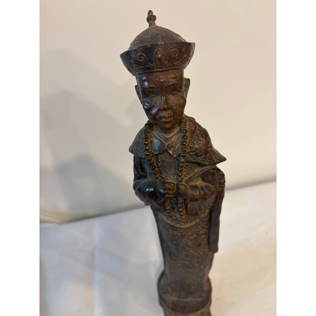 Vintage Chinese Qing Dynasty sculpture depicting a traditional imperial court official; ie a dignitary an emperor. Styled...