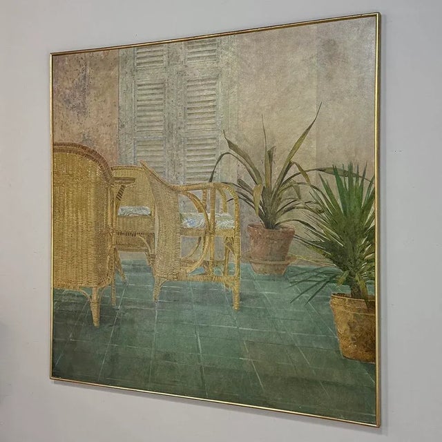 Realism Grand Oil Painting on Canvas by Jaap Schlee (1946-2014) Ca. 1980 For Sale - Image 3 of 14