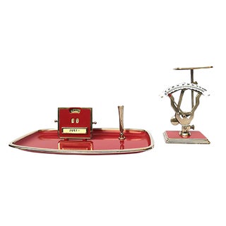Vintage Letter Scale and Writing Set from Jakob Maul, Set of 2 For Sale