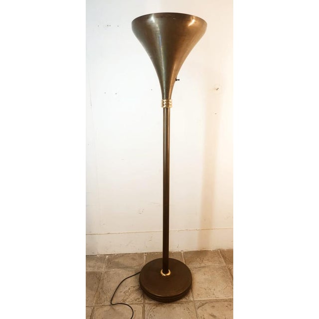 Art Deco Brass Floor Lamp, 1940s For Sale - Image 17 of 18