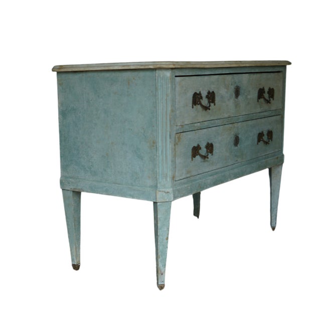 Mid 19th Century 19th Century French Louis XVI Commode With Gustavian Painted Finish For Sale - Image 5 of 18