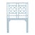 Chinoiserie Lattice Back Platform Bed Twin Extra Long, Light Blue For Sale - Image 3 of 7
