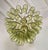1980s Mazzega Style Murano Glass Olive Green Petal Chandelier For Sale - Image 10 of 14