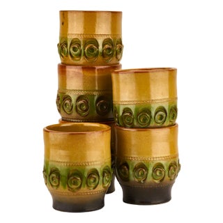Ceramic Cups from Fratelli Fanciullacci, Italy, 1960, Set of 5 For Sale