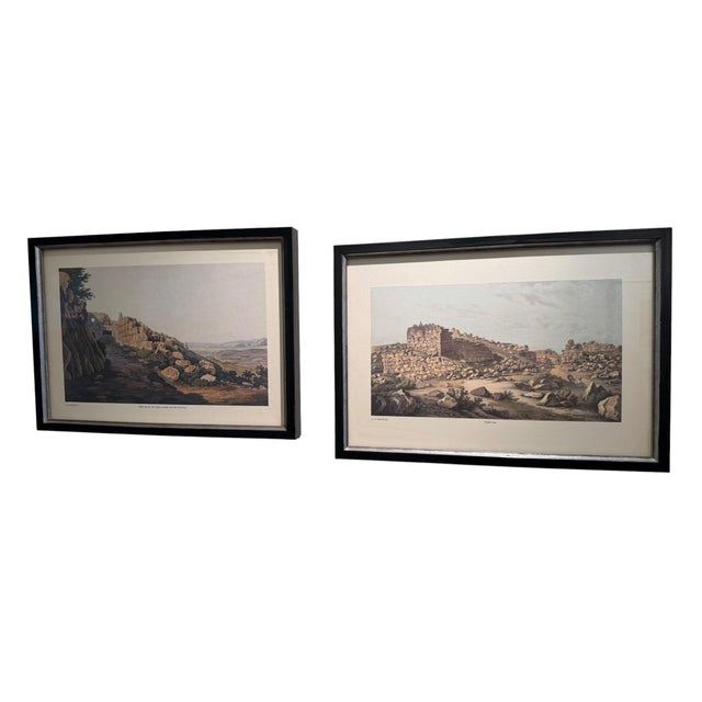 Early 20th Century Edward Dodwell Prints of Ancient Mycenae and Tiryns, Greece, Framed in Museum Glass - a Pair For Sale - Image 12 of 18