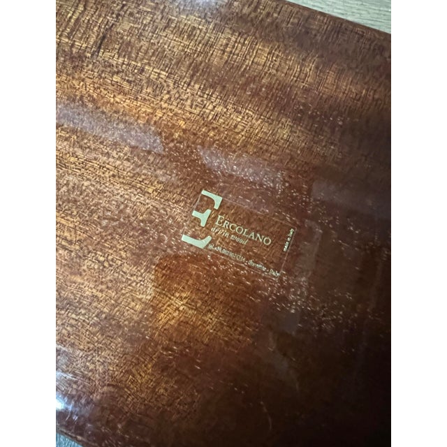 2020s “Ercolano” Wood and Faux Suede Jewelry Tray/Box For Sale - Image 5 of 5