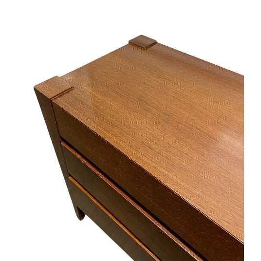 Custom Berman Rosetti Exotic Wenge Wood 6 Drawer Canted Console Dresser. For Sale - Image 11 of 15