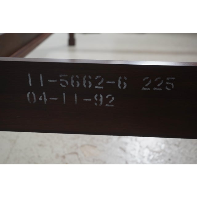 Ethan Allen King Size Georgian Court Cherry Poster Bed For Sale - Image 17 of 18