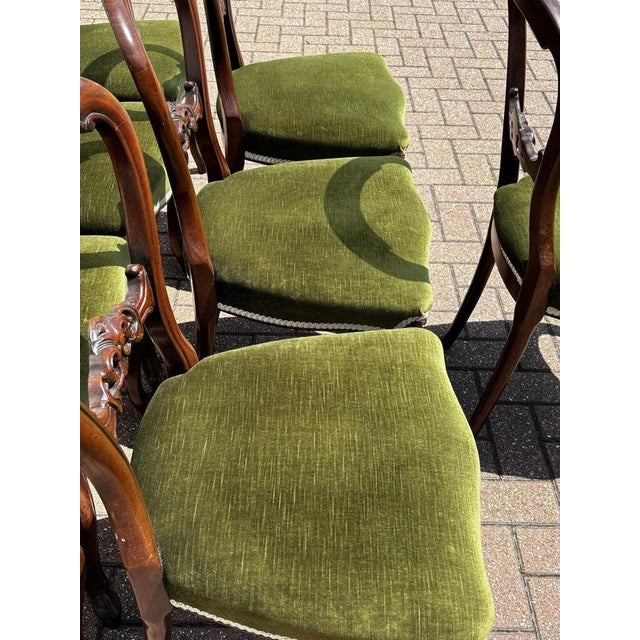 Mahogany Balloon Back Dining Chairs, Set of 8 For Sale - Image 8 of 10