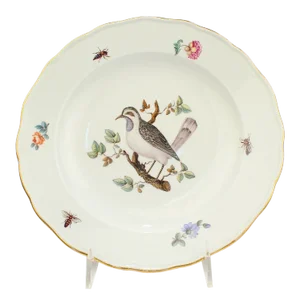 Antique 18th Century Ornithological Meissen Porcelain Plate