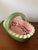 Ceramic Vintage Ceramic Watermelon Basket Serving Bowl With Handle | Hand-Painted Mid-Century Summer Entertaining Fruit Basket For Sale - Image 7 of 9