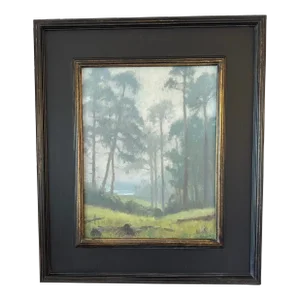 Vintage Plein Air Painting “Through the Trees” 2006