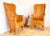 A delightful and rare pair of strikingly attractive blonde lambing chairs in lovely vintage condition. Made in rural...