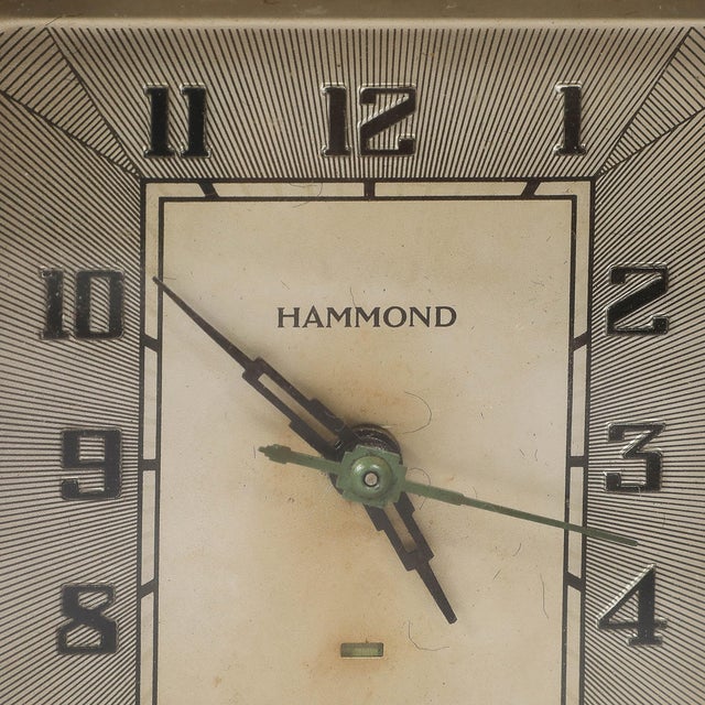 This striking Art Deco electric clock by Hammond, crafted in the United States circa 1930, embodies the quintessential...