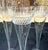 Antique Art Deco Hand-Blown Crystal Champagne Flutes – Set of 3 Elegant set of three exceptionally tall antique champagne...
