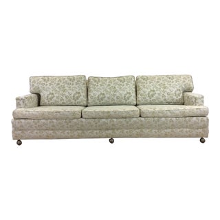 Mid Century Modern Floral Three Seater Sofa For Sale