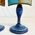 French Country Late 1800s Antique French Art Nouveau Candle Holders With Painted Shades - A Pair. For Sale - Image 3 of 12