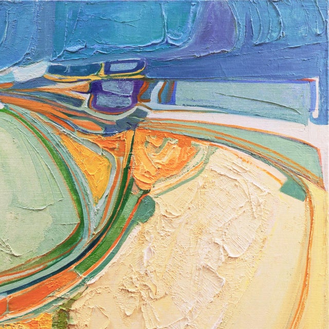 Textile 'Abstracted Landscape' by Virginia Wood, 1968, New York, Art Students League, Boulder, Bay Area Woman Artist For Sale - Image 7 of 9