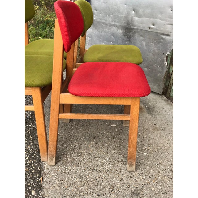 Wood Desk Chairs, 1960s, Set of 4 For Sale - Image 7 of 8