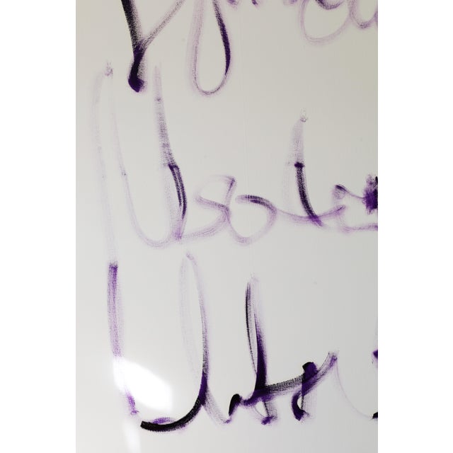 "Proto Text 3 / Purple" - Large Abstract Oil Painting by Simon Findlay For Sale - Image 14 of 17