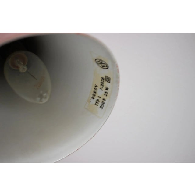 Orange Mid-Century Table Lamp by Josef Hurka, 1960s For Sale - Image 8 of 11