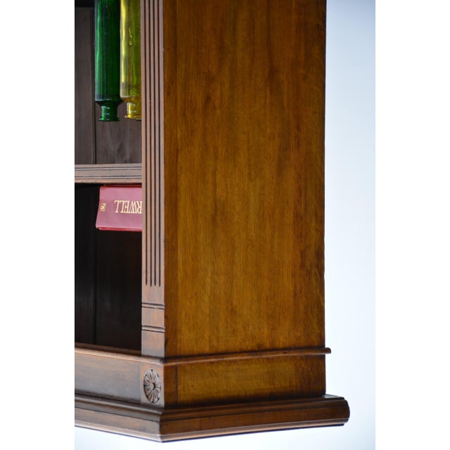 Low English Late Victorian Oak Open Bookcase, 1890 For Sale - Image 10 of 18