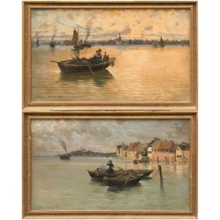 Karl Adolf Wilhelm Chelius, Romantic Bavarian Paintings, 1889, Oil on Canvas, Framed, Set of 2 For Sale