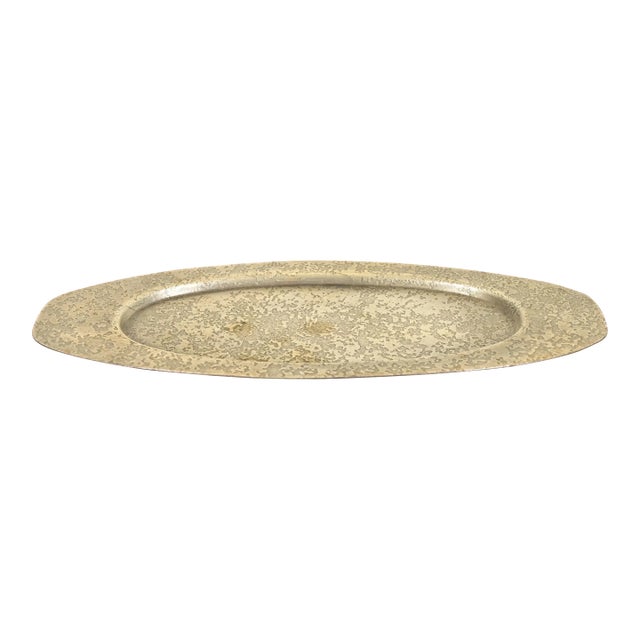 Roycroft Arts & Crafts Silver Finished Hammered Copper Tray, Circa 1920s For Sale