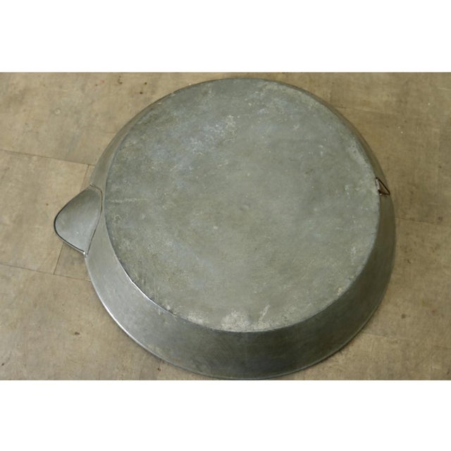 French 19th Century Large Metal Cream Separating Pan For Sale In Baton Rouge - Image 6 of 7