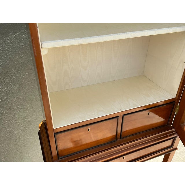 Vintage Mahogany Glass Display Cabinet For Sale - Image 13 of 16