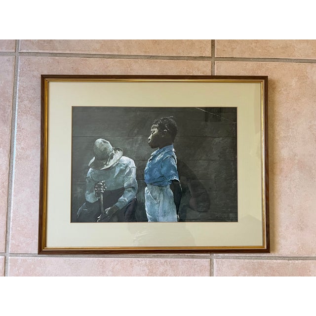 Blue Vintage Framed & Matted Prints by Andrew Wyett Collection of 3 For Sale - Image 8 of 9