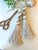 Wood Ivory Beaded Key Tassel - H - 7.5 Inches For Sale - Image 7 of 14