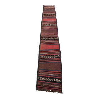 Traditional Afghan Handmade Kilim Maldari Runner Rug For Sale