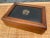 Midcentury Modern Wood and Leather Crest Jewelry Box For Sale In Charleston - Image 6 of 13