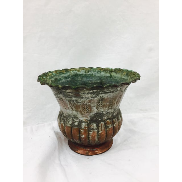 Antique Indian Etched Copper Vase Chairish