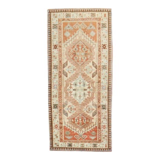 Antique Zabihi Collection Persian Serab Geometric Scatter Rug For Sale