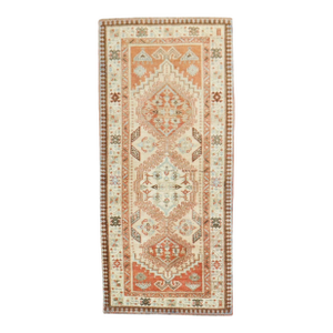 Antique Zabihi Collection Persian Serab Geometric Scatter Rug