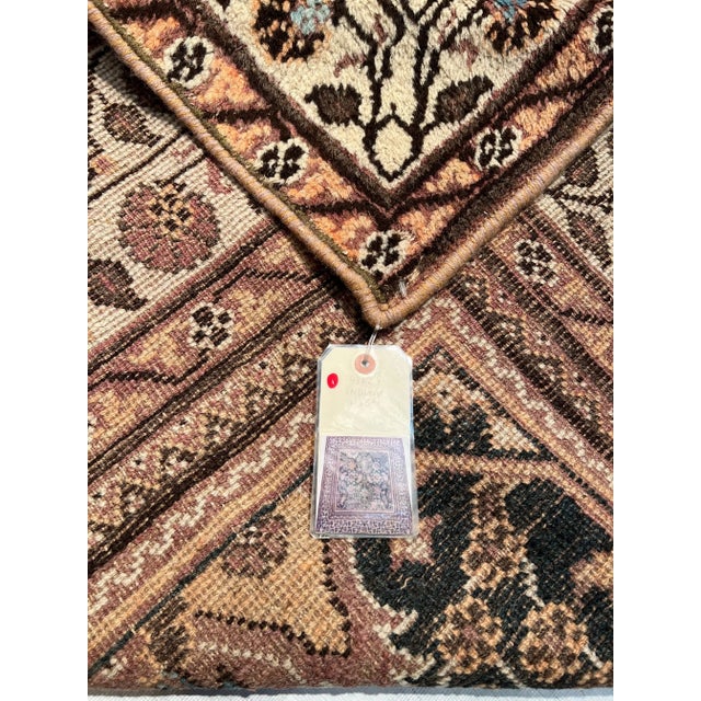 Antique Indian Rug 7.1x5.8 For Sale - Image 4 of 5