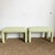 Add a touch of postmodern flair to your living space with this pair of Green Fabric Parsons Low Stools. Featuring a sleek...