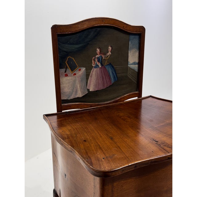 19th Century French Louis XV Fireside Table W Hand-Painted Sliding Screen For Sale - Image 11 of 12