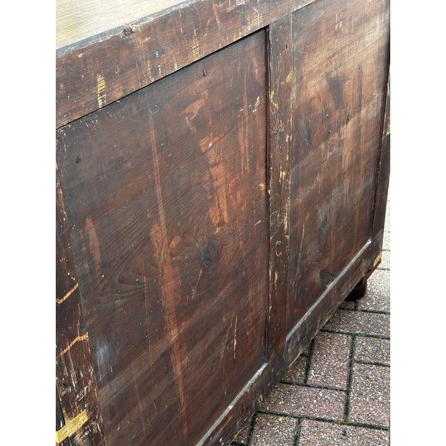 Mahogany Campaign Secretaire Chest of Drawers. Mahogany Campaign Secretaire Chest of Drawers. For Sale - Image 9 of 17