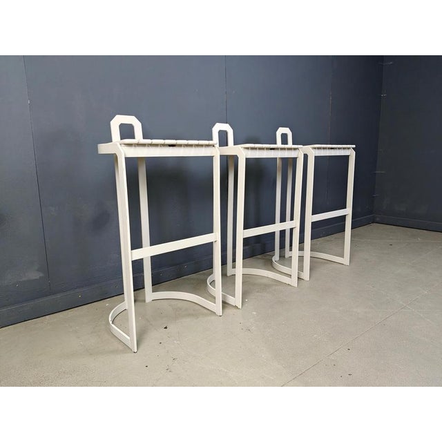 Wood Vintage Bar Stools from Allmilmö, 1980s, Set of 3 For Sale - Image 7 of 14