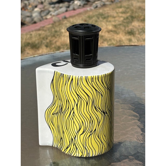 Rare 1980’s Lamper Berger France Luneville Oil Lamp Fragrance. Roy Lichtenstein style pop art design.