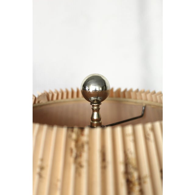 1940s Tall Parquetry Table Lamp Handmade Turned Wood For Sale - Image 14 of 15