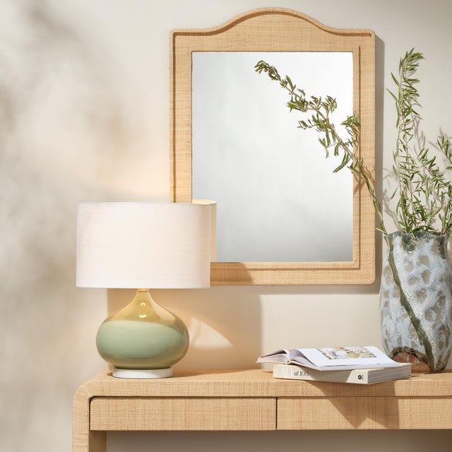 Moss Table Lamp, Sage Green Artisans expertly create the curves of this lamp from hand-blown glass and then hand-paint...
