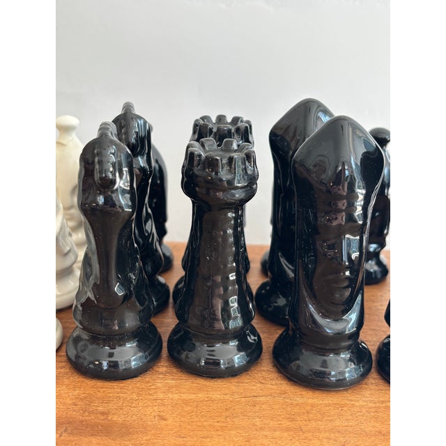 Vintage Duncan Ceramic Chess Pieces, Complete Set of 32 For Sale - Image 10 of 11
