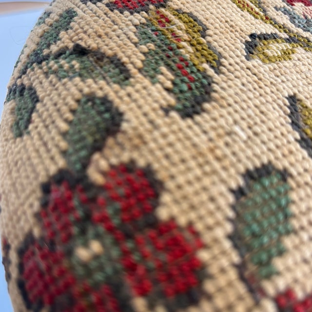 1970s 1970s Vintage Floral Footstool For Sale - Image 5 of 11